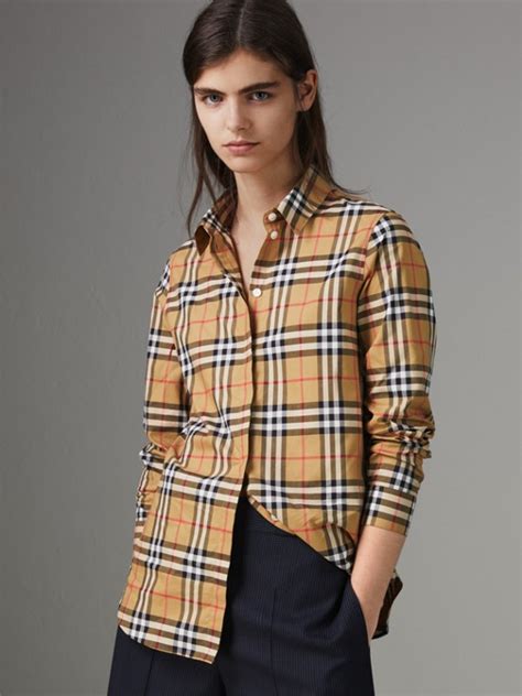 burberry blouse womens|burberry check shirt women's.